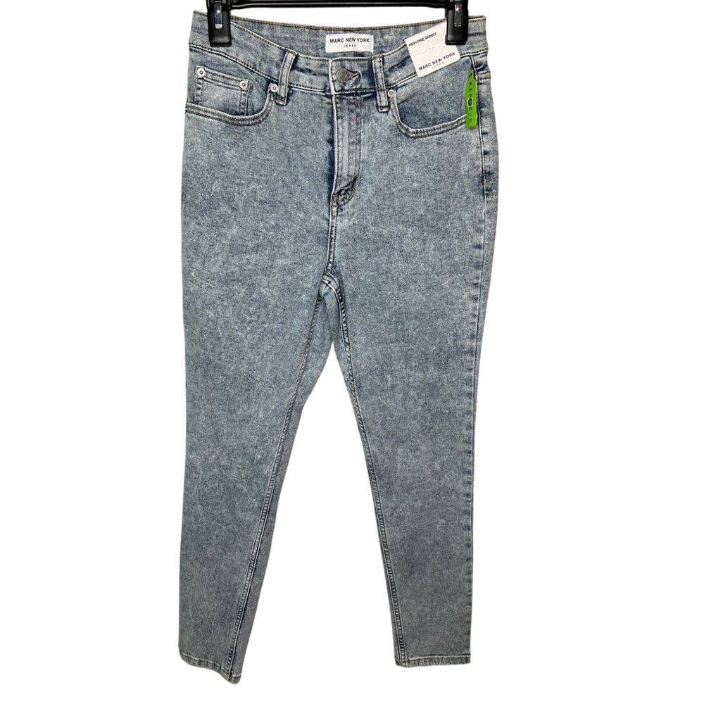 Marc New York Womens Light Wash High-Rise Skinny Jeans Size 4 - Picture 2 of 14